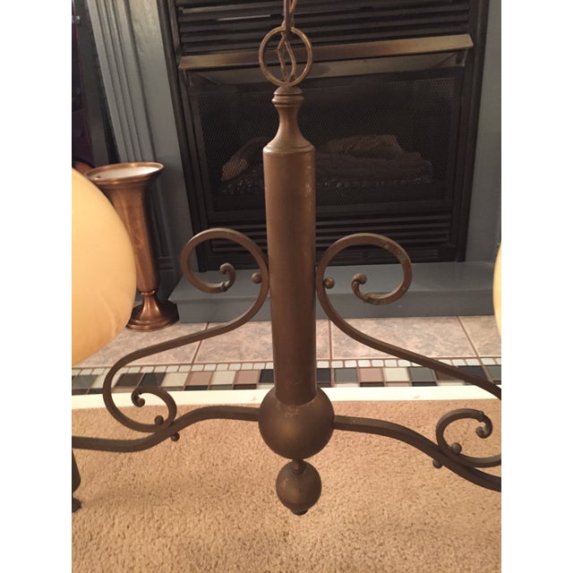 Vintage Ethan Allen Brass Chandelier | Chairish