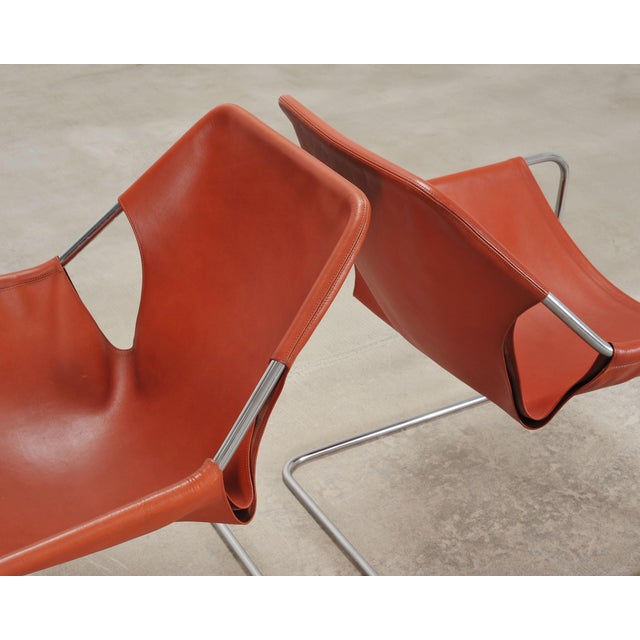 Terra Cotta Pair of Paulistano Armchairs by Paulo Mendes Da Rocha for Objekto For Sale - Image 8 of 18