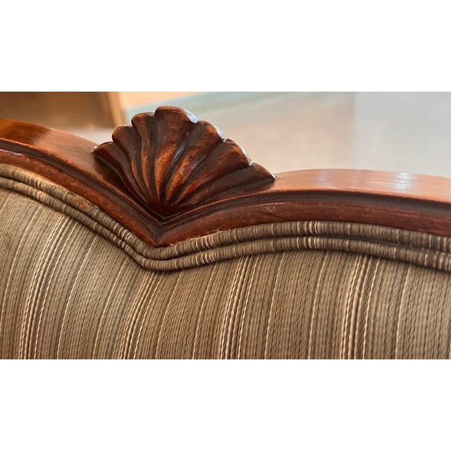 Early 20th Century Early 20th Century Carved Mahogany Window Seat For Sale - Image 5 of 18