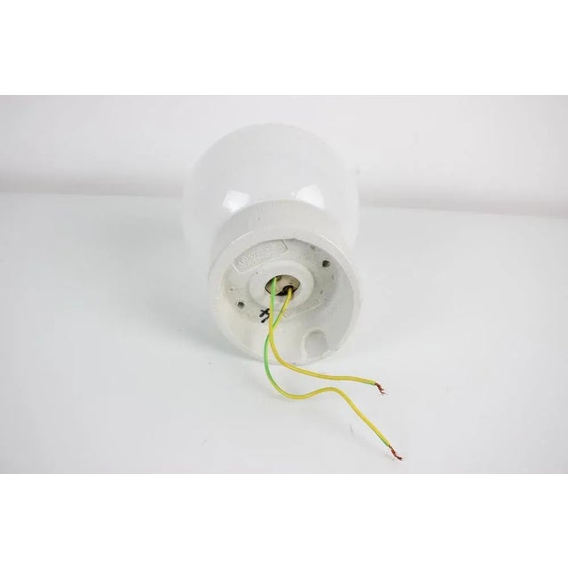 Porcelain and Glass Wall Lamp, Czechoslovakia, 1960s For Sale - Image 4 of 8