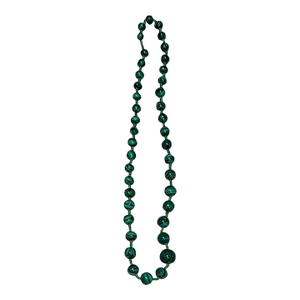 Vintage 25" Graduated and Beaded Malachite Necklace