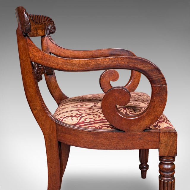 Pair of Antique Morning Room Elbow Chairs, English, Reception Seat, William IV For Sale - Image 10 of 12