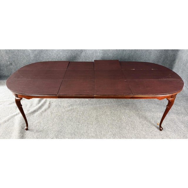 Vintage Hickory Attributed Chair 7 Piece Solid Mahogany Dining Set For Sale - Image 16 of 18