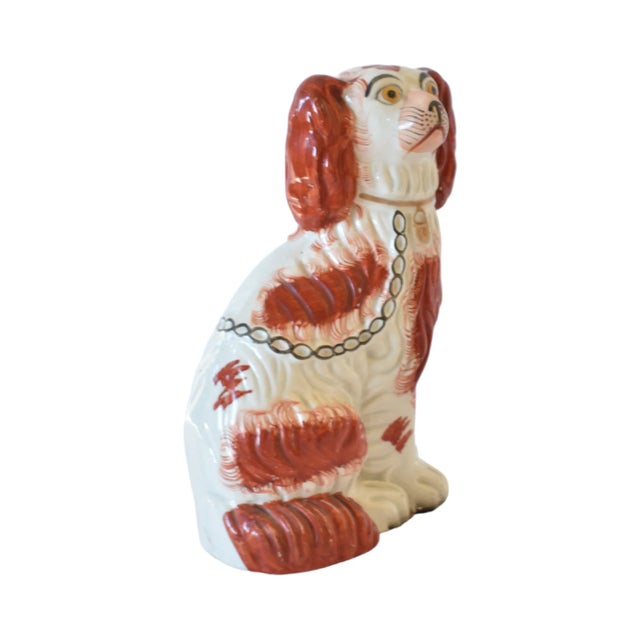 Crispin & Catherine the Red and White Staffordshire Dogs and Their Portraits by Susannah Carson For Sale In San Francisco - Image 6 of 12