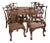 George III Expandable Flame Mahogany Table & 8 Chippendale Chairs by Drexel Heritage - 11 Pieces For Sale
