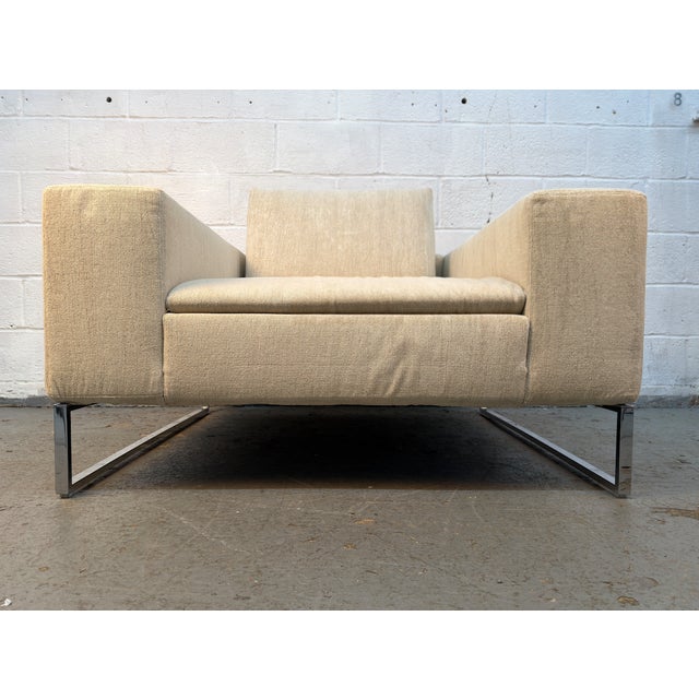 Mid 20th Century Mid-Century Modern Lounge Chair With Chrome Legs For Sale - Image 5 of 15
