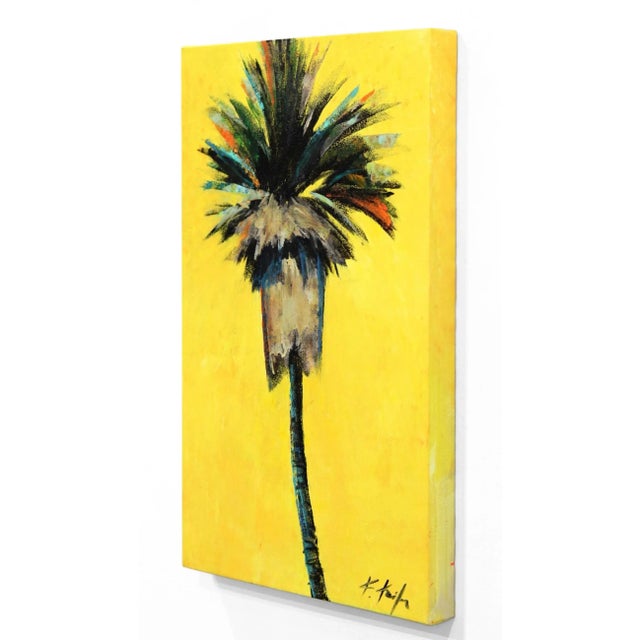 Yellow Dream - Palm Tree Landscape Original Artwork by Kathleen Keifer For Sale In Los Angeles - Image 6 of 9