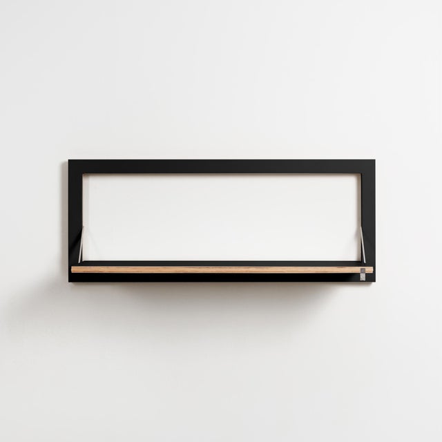 Contemporary 100×40-1 Fläpps Shelf in Black from Ambivalenz For Sale - Image 3 of 5