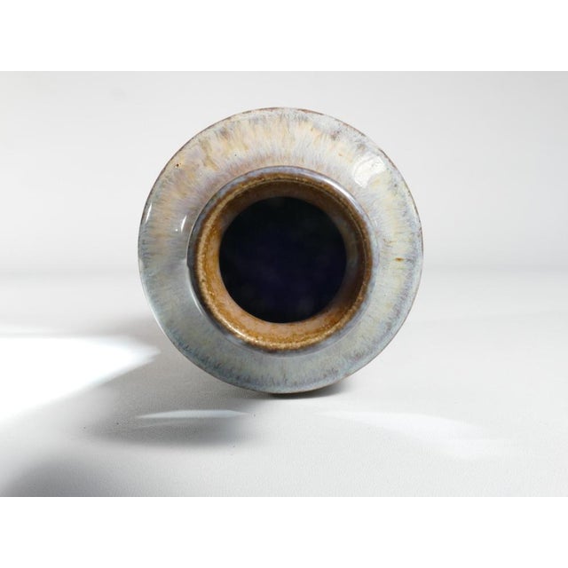 Scandinavian Modern Blue Glazed Stoneware Vase from Søholm, 1960s For Sale - Image 17 of 18