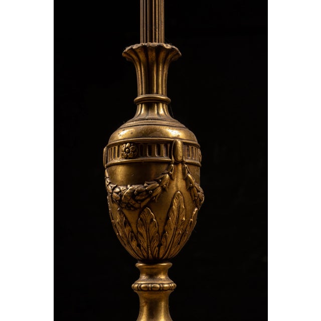 Metal 1900s Early American Four Bulb Standing Lamp For Sale - Image 7 of 8