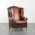 Vintage English Cowhide Wing Armchair For Sale - Image 13 of 13