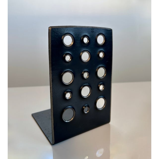 Modernist Sculptural Bookends in Steel, Germany 1950s, Set of 2 For Sale - Image 16 of 18