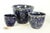 Set of three nesting bowls. Iconic blue agate pattern from Bennington Pottery Vermont . Stamped verso. # 1876 signifies...
