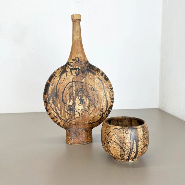 Large German Ceramic Studio Pottery Vase from Gerhard Liebenthron, 1970s For Sale - Image 3 of 18