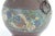 Late 19th Century Antique Chinese Bronze Cloisonne Vase with Two Handles For Sale - Image 5 of 5