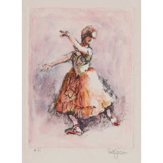 Philippe Alfieri, "Dancer 2," Hand-Colored Etching For Sale