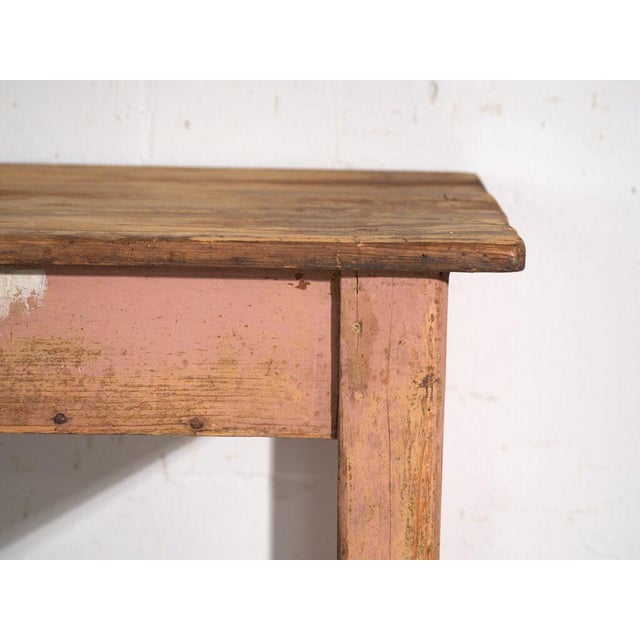 Wood Kitchen Table in Pine Wood, Central Europe, 1900 For Sale - Image 7 of 12
