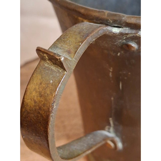 Antique Russian Imperial Copper Netilat Yadayim Cup 3 Handle Judaica Moscow Mark For Sale - Image 4 of 18