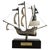 Metal French Decorative Model Silver Boat on Pedestal, 1980 For Sale - Image 7 of 7