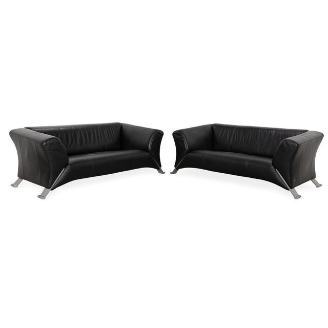 322 Two-Seater Sofas in Leather from Rolf Benz, Set of 2 For Sale - Image 13 of 13