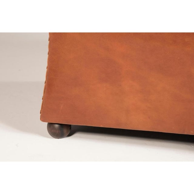 1990s Leather Chairs with Ottomans from Baxter, Set of 4 For Sale - Image 5 of 18