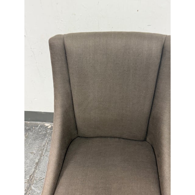 2010s Restoration Hardware Nailhead Fabric Armchair For Sale - Image 5 of 12
