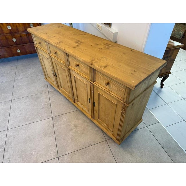 Rustic Farmhouse Chest of Drawers in Spruce Wood For Sale - Image 10 of 16