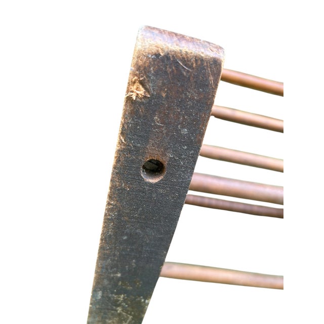 Mid-20th Century Woven Split Reed Gout Rocker or Footrest For Sale - Image 9 of 11