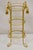 Mid 20th Century Italian Hollywood Regency 3 Tier Gold Iron Rope Tassel Stand Side Tables - Pair For Sale - Image 4 of 10