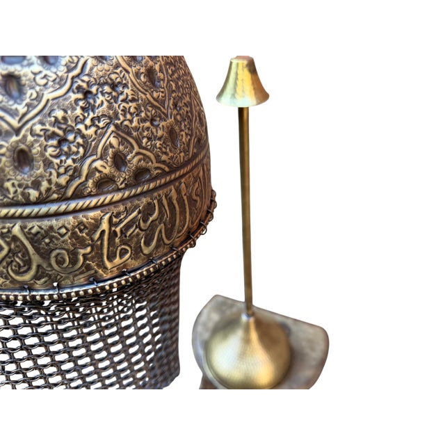 Hand Forged Historical Brass Helmet For Sale - Image 10 of 14