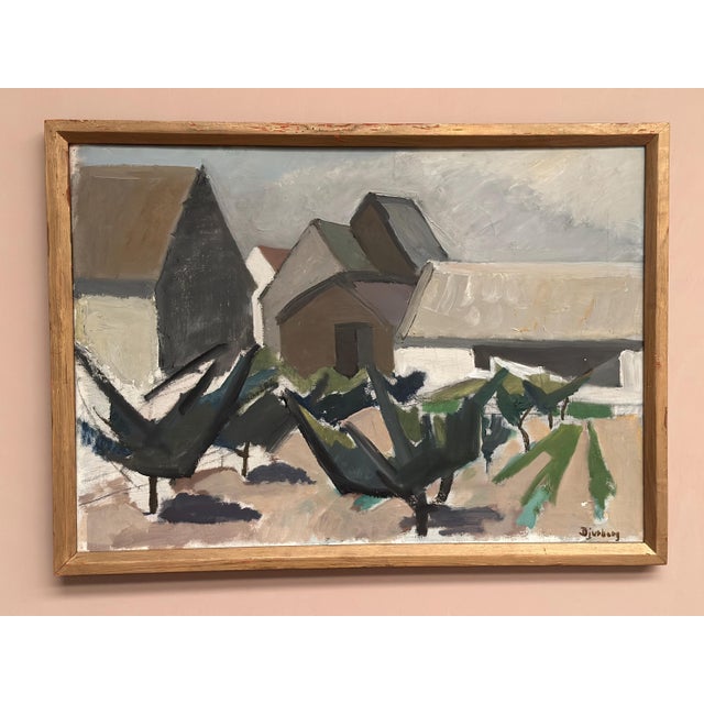 Viggo Djurberg, Village, 1950s, Oil on Canvas, Framed For Sale - Image 13 of 18