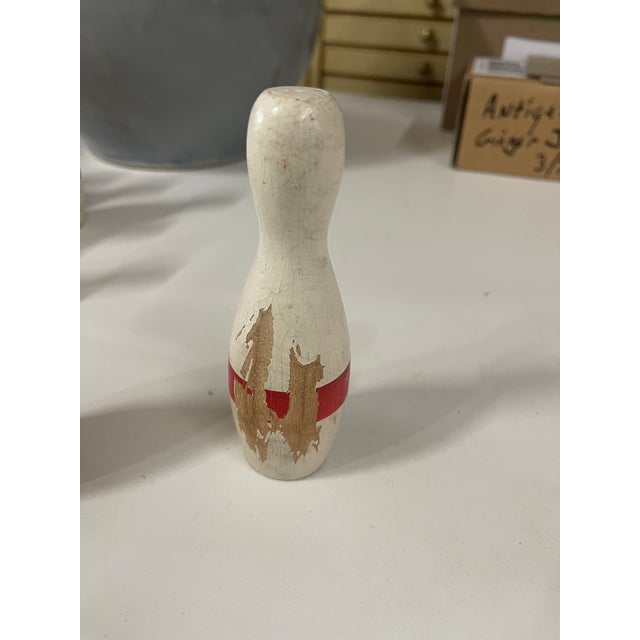Antique Hand Painted Bowling Game Skittles Set For Sale - Image 9 of 15