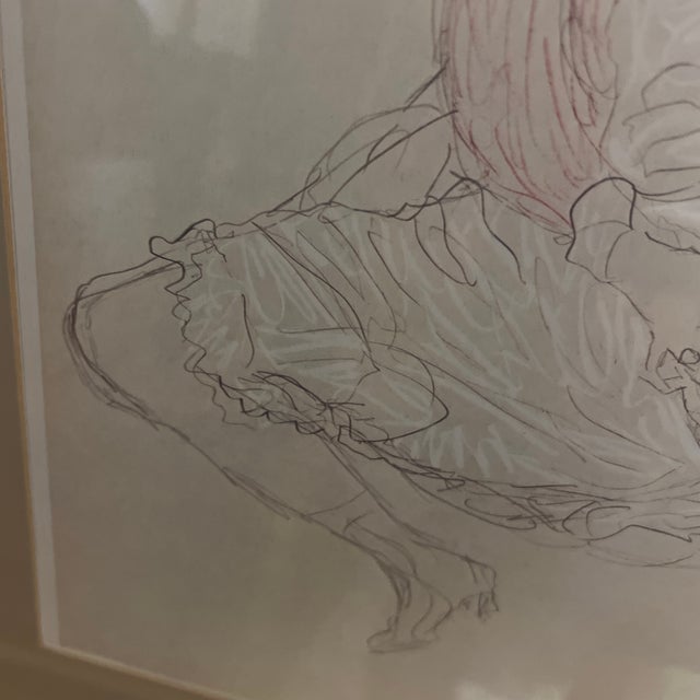 1910s Print of Panicle Drawing Coloured Sketch on Paper by the Austrian Symbolist Painter Gustav Klimt of a Reclining Figure For Sale - Image 9 of 12