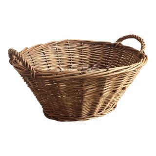 Small Vintage Laundry Basket For Sale