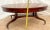 Vintage Weiman Mahogany Oval Coffee Table Brown Tooled Leather Top Federal Style For Sale - Image 10 of 14