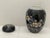 Mid-Century Modern Vintage 1960s Famille Noire Black Scratch Royal Delft Lidded Ginger & Small Vase For Sale - Image 3 of 7