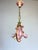 Art Deco ⁠1970s Vintage Italian Pink Murano Ruffled Glass and Ceramic Rose Chandelier⁠ For Sale - Image 3 of 17