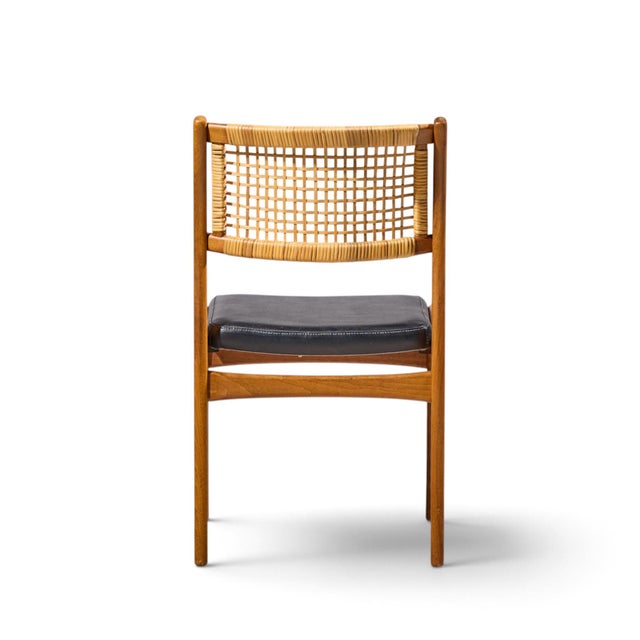 Brown Sylve Stenquist for Dux Mid Century Teak and Cane Dining Chairs - Set of 6 For Sale - Image 8 of 10