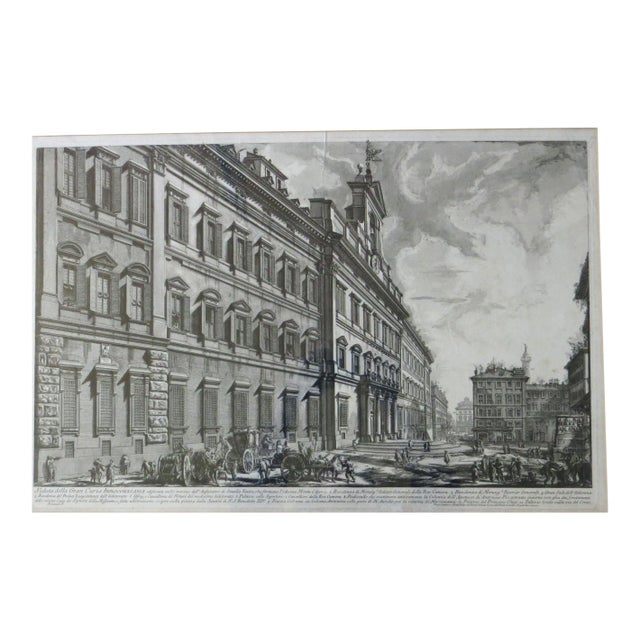 This exceptional mid-18th century etching by Giovanni Battista (Giambattista) Piranesi (b. s titled “Veduta della Gran...
