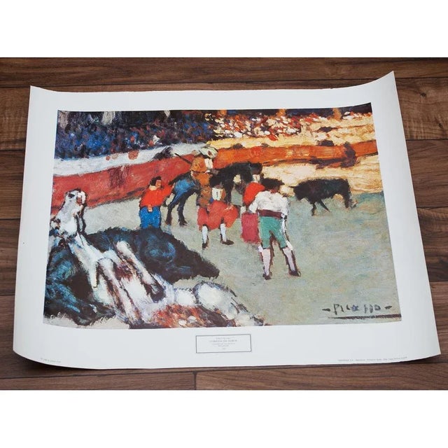 Red Pre-1970s After Picasso "Corrida De Toros", Period Vintage Poster From Spain For Sale - Image 8 of 11