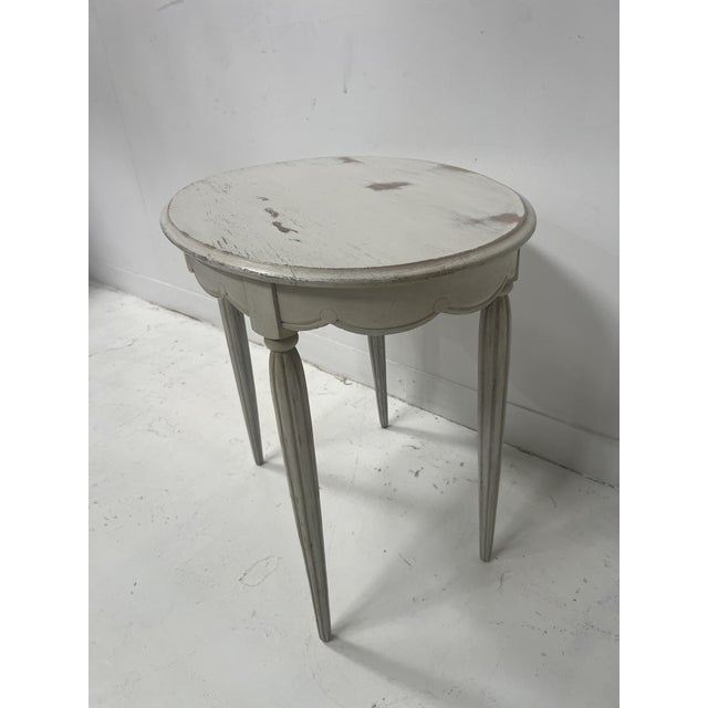 Art Deco Style Side Table in Patinated Beechwood, 1900s For Sale - Image 14 of 14