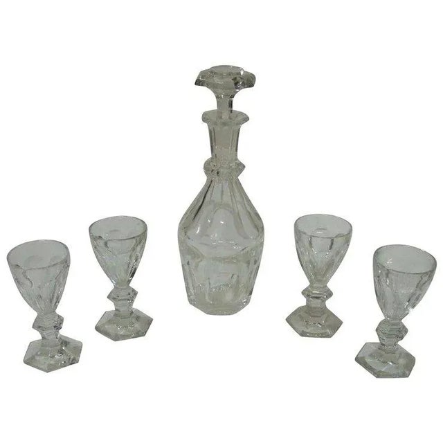 Transparent Signed Baccarat Decanter Decanter & Glasses - 5 Pieces For Sale - Image 8 of 8