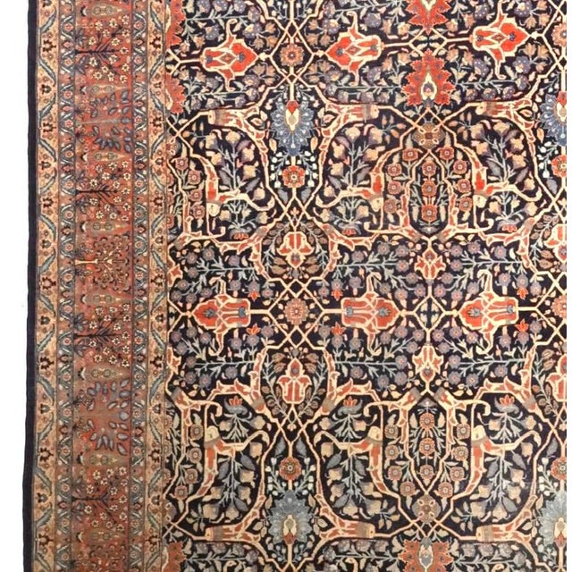 Persian Antique Persian Tabriz Rug 10'10" X 14’0" For Sale - Image 3 of 7