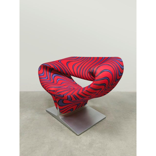 Vintage Dutch Ribbon Easy Lounge Chair by Pierre Paulin for Artifort, 1970s For Sale - Image 3 of 6
