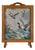 Antique Early 20th Century English Oak Tapestry Fire Screen For Sale