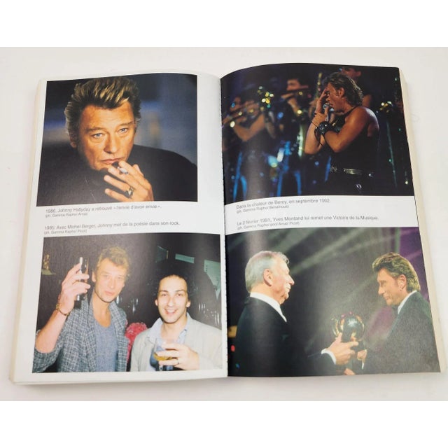 Black Johnny La Vie en Rock French Edition Paper Back Johnny Hallyday French Rock Star For Sale - Image 8 of 10