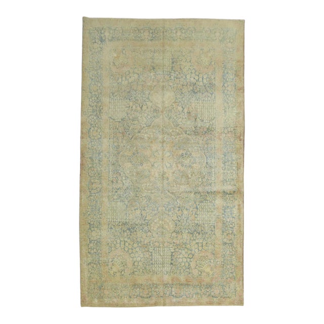 Early 20th Century Persian Kerman Accent Rug - 4'6" x 7'10" For Sale