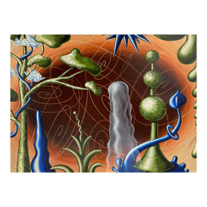 Kenny Scharf, Earthworld (Huge Hand Signed Silkscreen), 2024