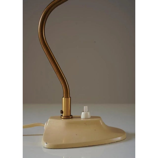 Metal Swedish Modern Desk Lamp attributed to Asea, 1940s For Sale - Image 7 of 11