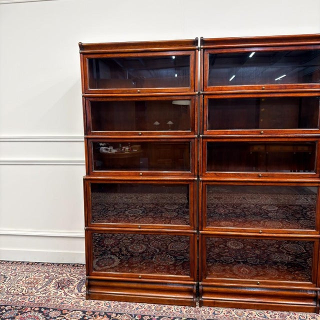 Classic English Bookcase in the style of Globe-Wernicke For Sale - Image 12 of 15